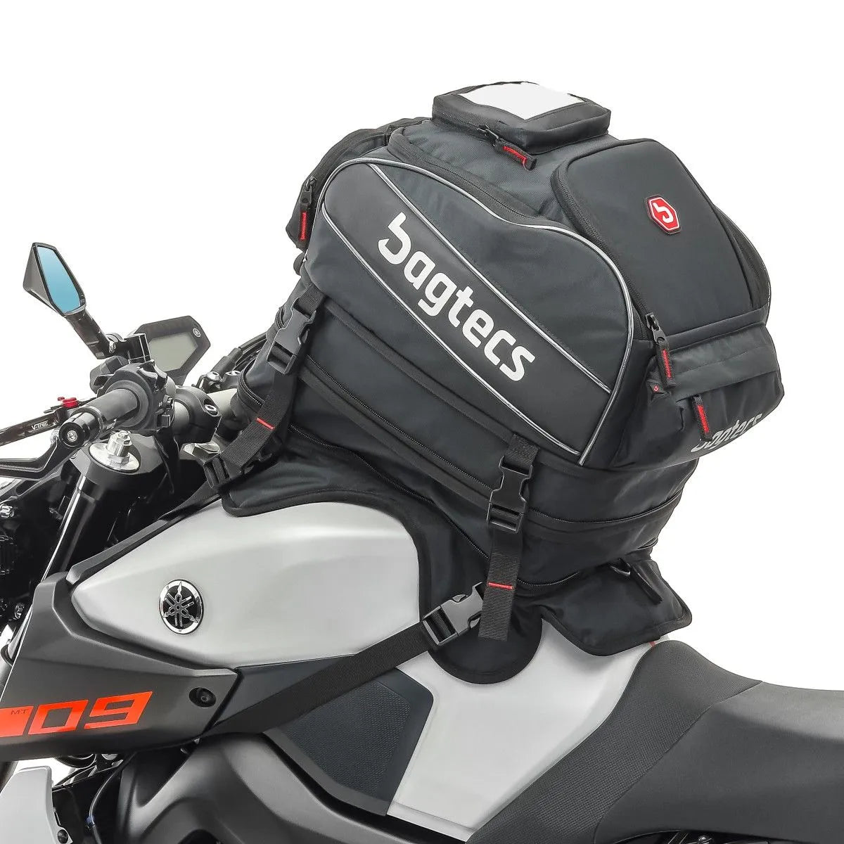 Geantă de rezervor magnetică extensibilă Bagtecs TR8 cu buzunar pentru smartphone 16-24 litri