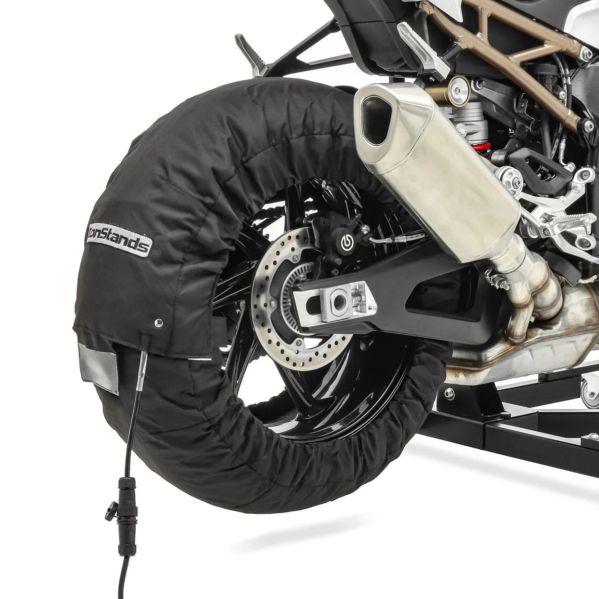 Incalzitoare anvelope moto, Set Snaefell Constands 30-99°C digital pentru roata fata si spate, negru