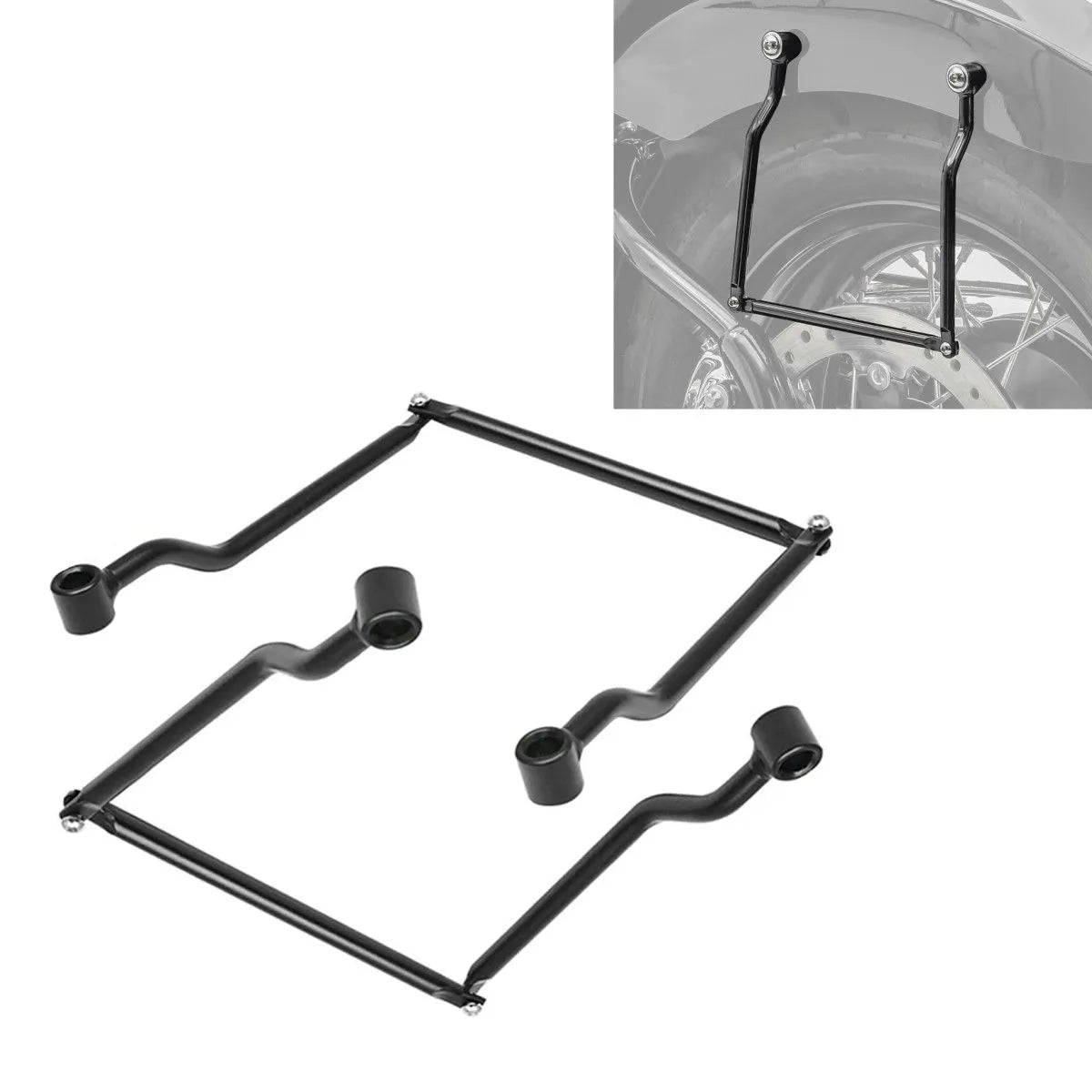 Suport pentru geanta laterala universal pentru chopper și cruiser Craftride SU2, Negru