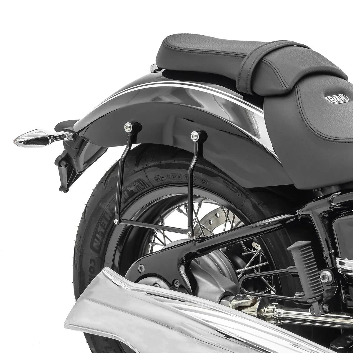 Suport pentru geanta laterala universal pentru chopper și cruiser Craftride SU2, Negru