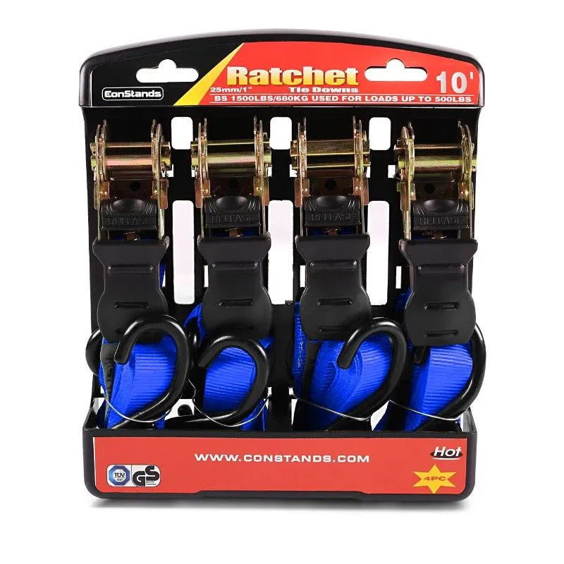 Set chingi Constands cu clichet si carlige incl 4x curele incarcare albastru