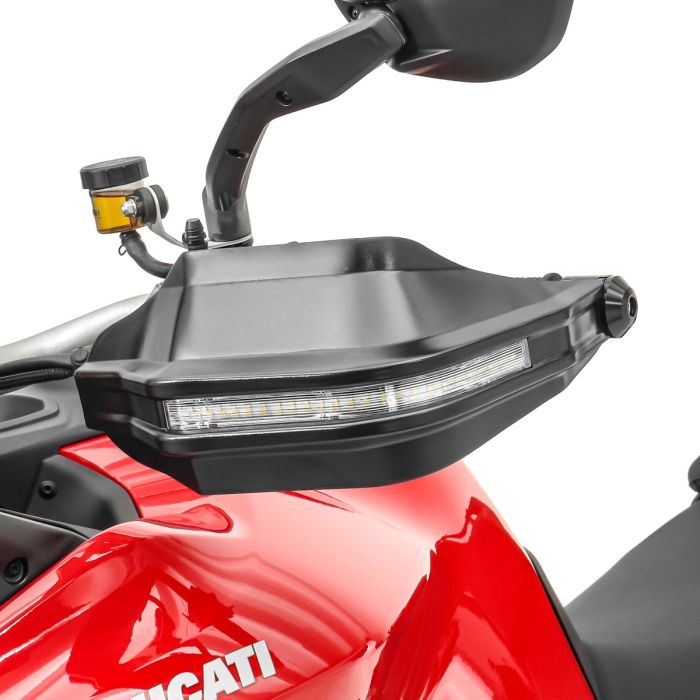 Apărătoare mâini moto HP11 cu semnalizări LED și DRL.