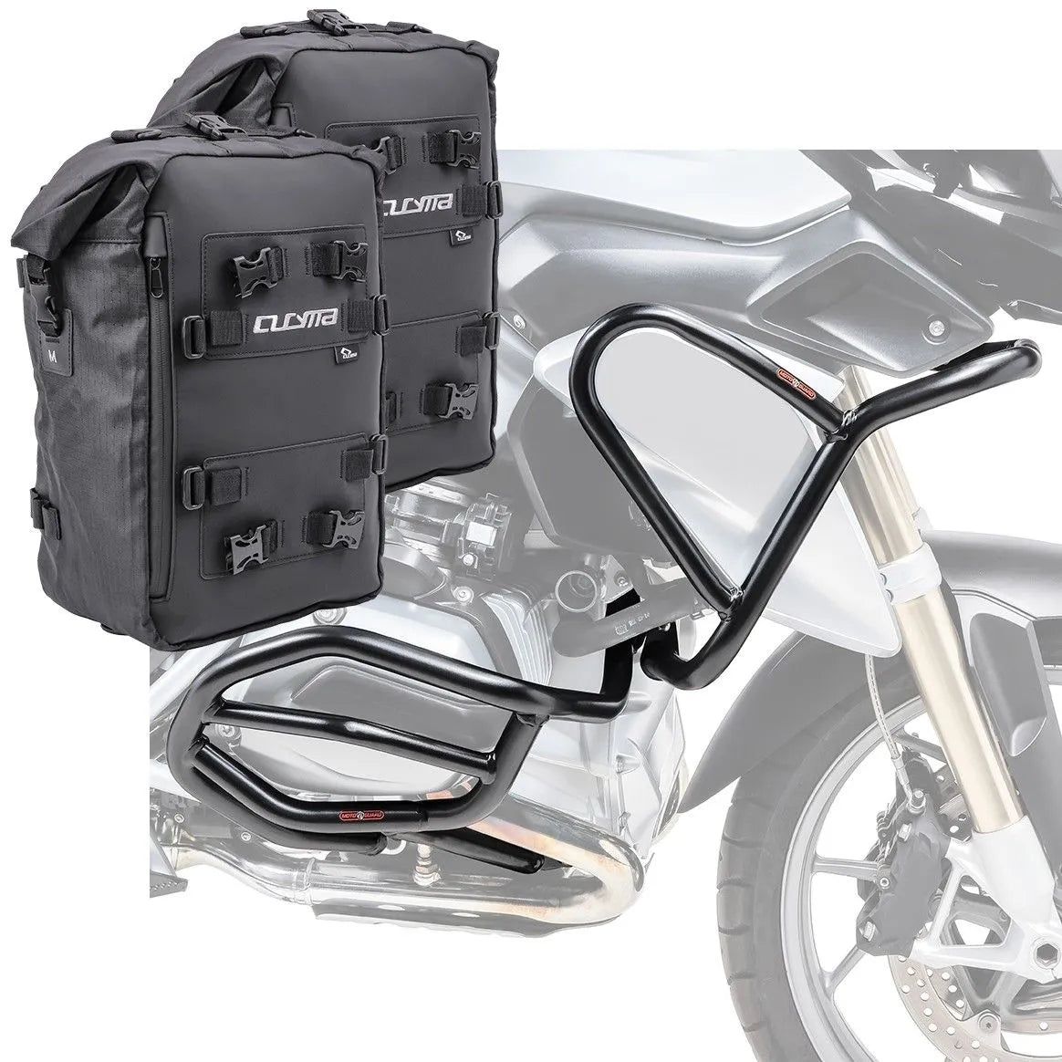 Set protectie motor + geanta pentru crashbar set pentru BMW R 1200 GS 13-16, Negru