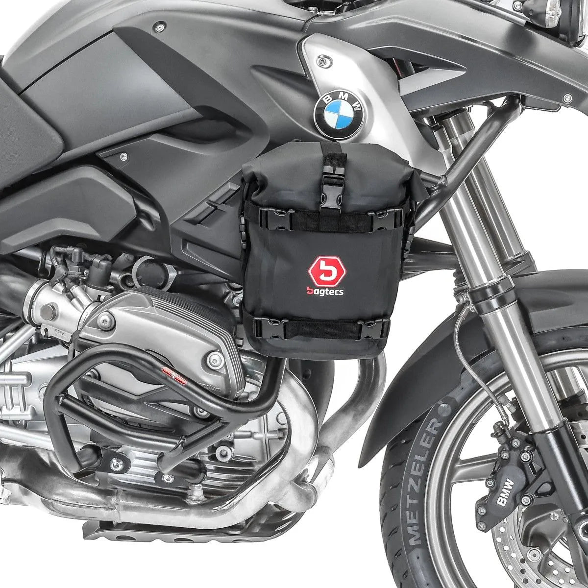 Set protectie motor + geanta pentru crashbar set pentru BMW R 1200 GS 08-12, Negru