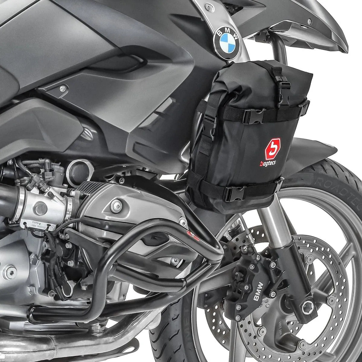 Set protectie motor + geanta pentru crashbar set pentru BMW R 1200 GS 08-12, Negru