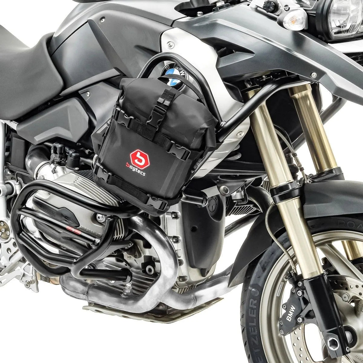 Set protectie motor + geanta pentru crashbar set pentru BMW R 1200 GS 08-12, Negru