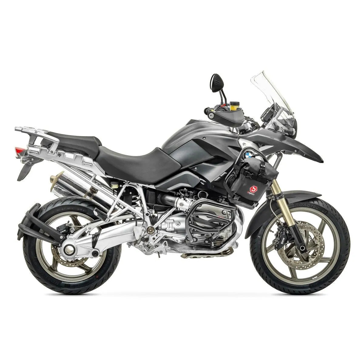 Set protectie motor + geanta pentru crashbar set pentru BMW R 1200 GS 08-12, Negru