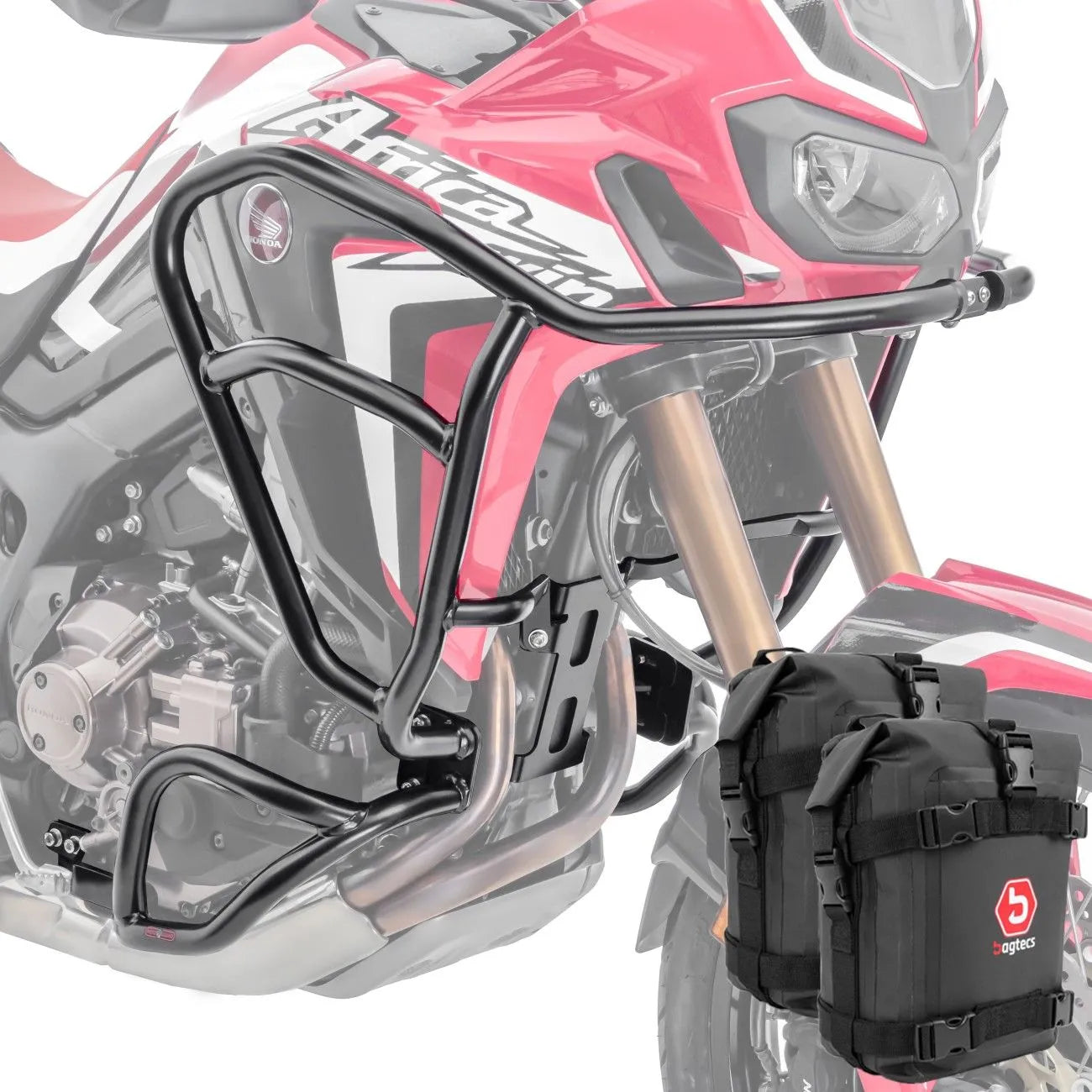 Set protectie motor + geanta pentru crashbar set pentru Honda Africa Twin CRF 1000 L 16-19, Negru