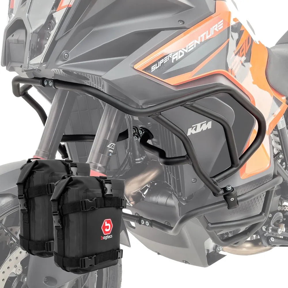 Set protectie motor + geanta pentru crashbar set pentru KTM 1290 Super Adventure S / R 21-24 , Negru