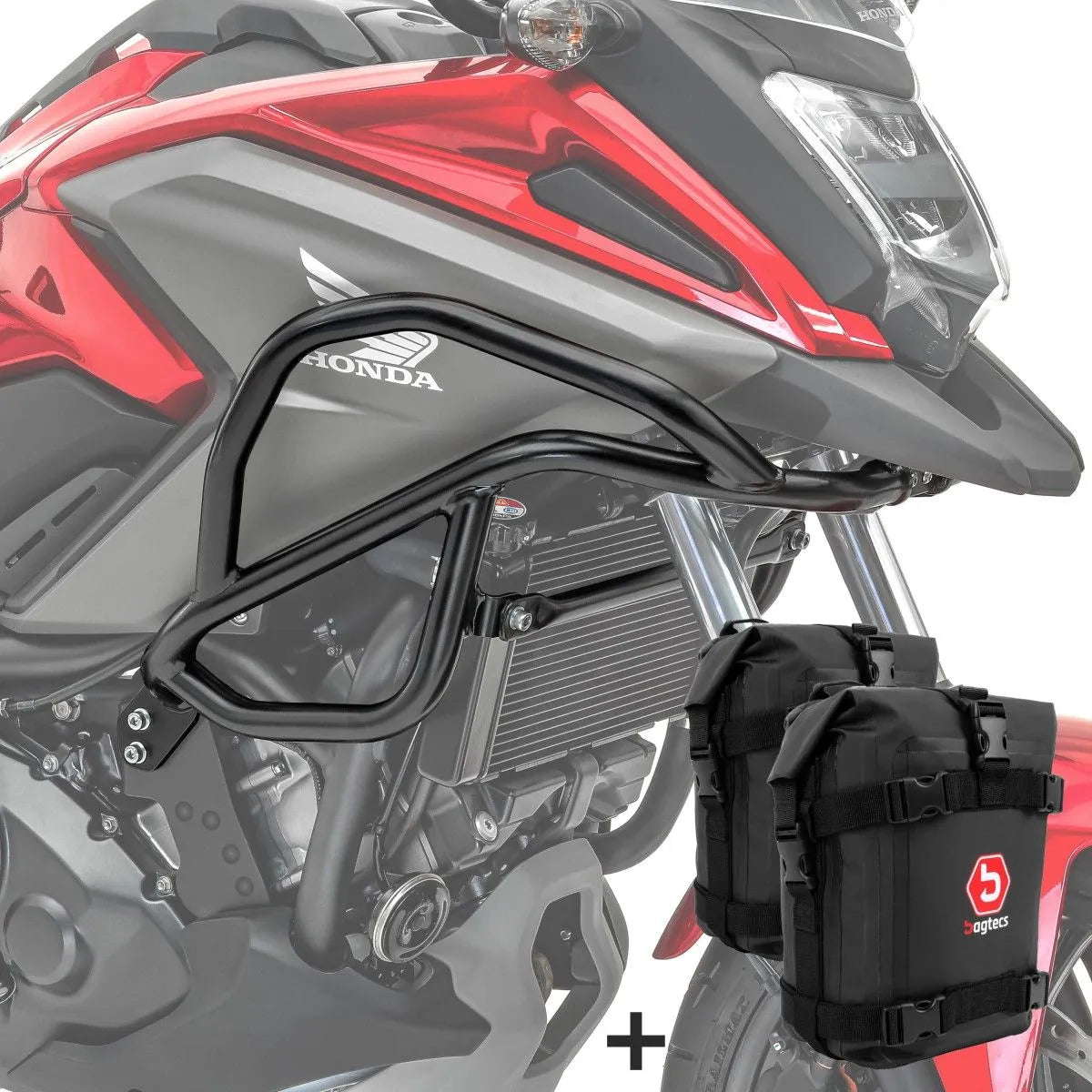 Set protectie motor + geanta pentru crashbar set pentru Honda NC 750 X / 700 X 12-20 , Negru