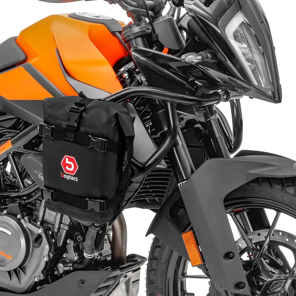 Set protectie motor + geanta pentru crashbar set pentru KTM 390 Adventure 20-24 , Negru