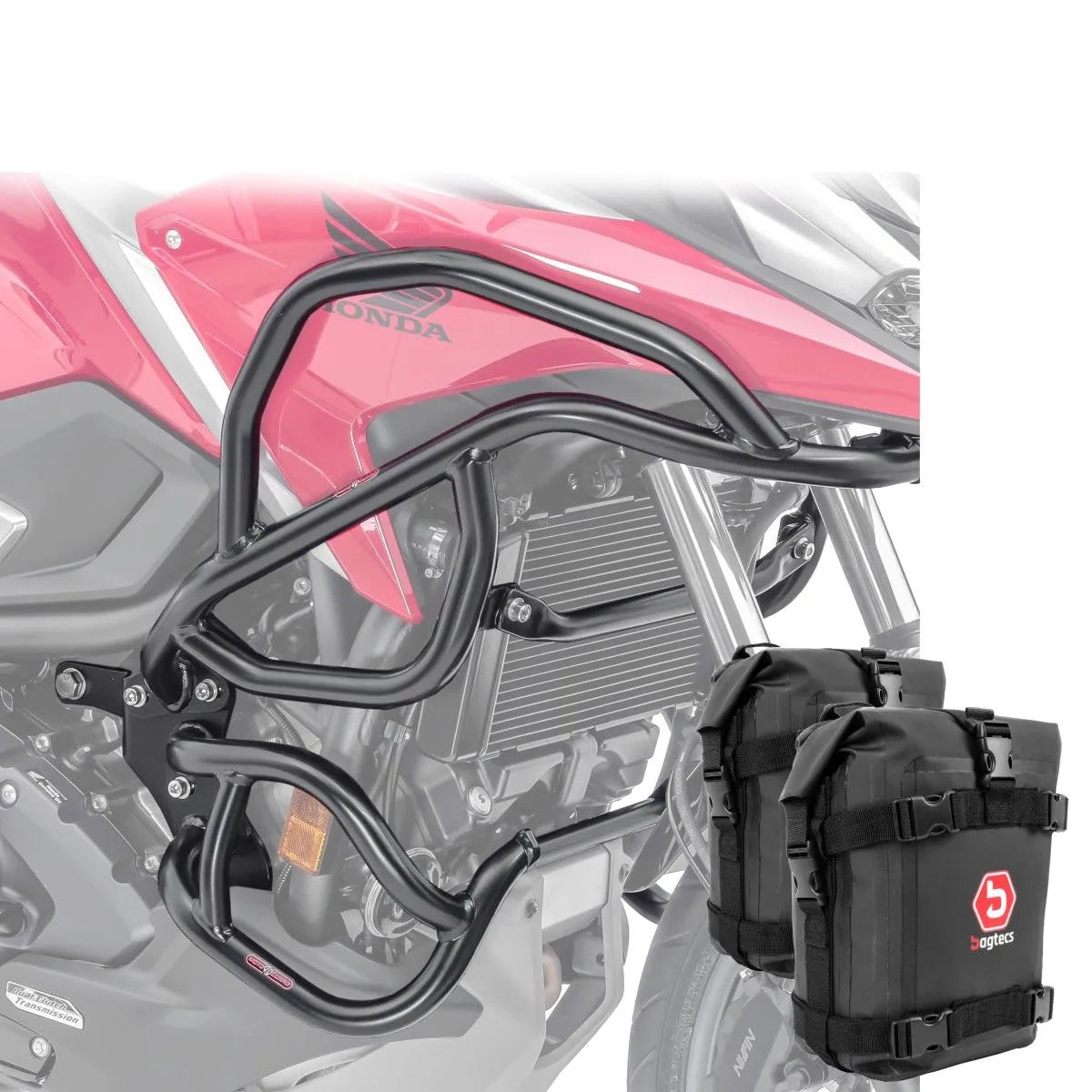 Set protectie motor + geanta pentru crashbar set pentru Honda NC 750 X / 700 X 21-24, Negru